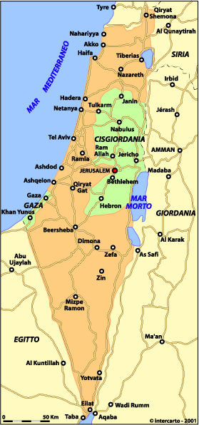 mappa Palestina